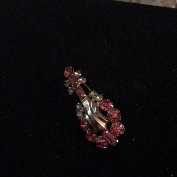 Jewelry | Vintage Rare Pink Crystal Rhinestone Brooch Pin | Poshmark